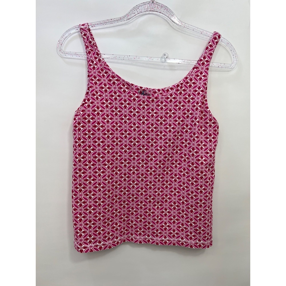 Hillard & Hanson Red Pink Shirt Top Tank‎ Bra Shelf Womens Size Small